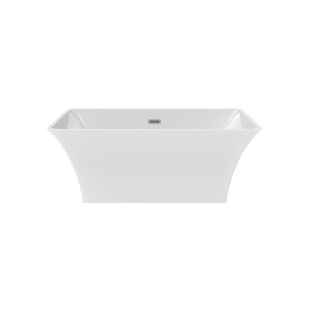 CASTELLO USA Blaire 59" Acrylic Freestanding Bathtub in White CB-43-59